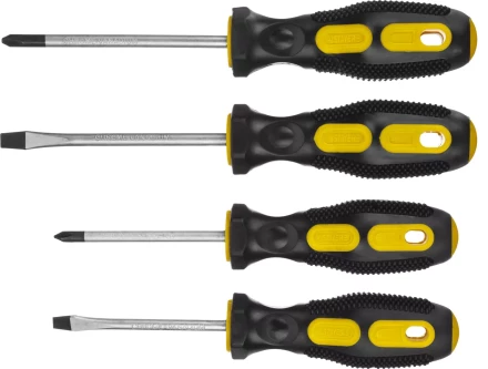 Набор STAYER &quot;MASTER&quot;: Отвертки слесарные, двухкомпонентная рукоятка, магнитный наконечник, 4шт 2513-H4_z01 купить в Челябинске