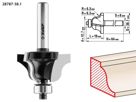 Фрезы кромочные калевочыея №4 для ламината серия ПРОФЕССИОНАЛ купить в Челябинске