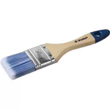 Кисть плоская  ЗУБР &quot;АКВА-МАСТЕР&quot;, искусственная щетина, деревянная ручка, 50мм 4-01007-050 купить в Челябинске
