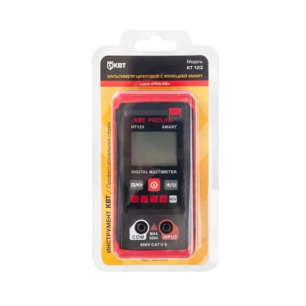 Мультиметр цифровой компактный КВТ SMART KT 123 с автоматическим выбором режимов и пределов измерений (88550) купить в Челябинске