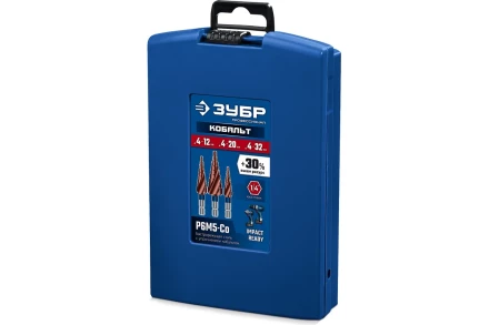 ЗУБР КОБАЛЬТ 3 шт, 4-32мм, винтовая проточка, набор ступенчатых сверл, ПРОФЕССИОНАЛ (29674-4-32-H3) купить в Челябинске