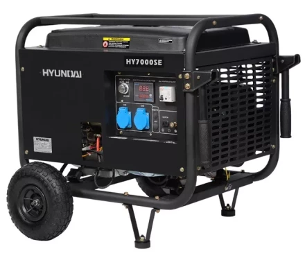 Бензогенератор Hyundai HY 7000SE + колеса купить в Челябинске