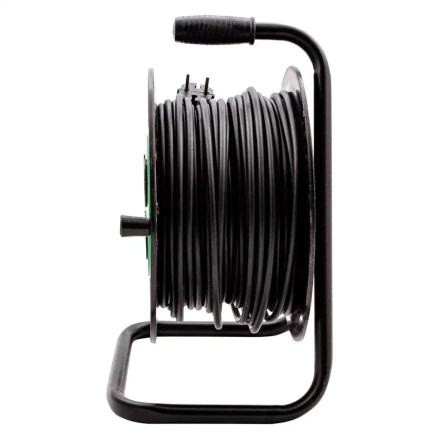 Удлинитель силовой 50 м Сибртех 95855, 10А, тип УХ10, ПВС, на кабельной катушке, 4 розетки без заземления купить в Челябинске