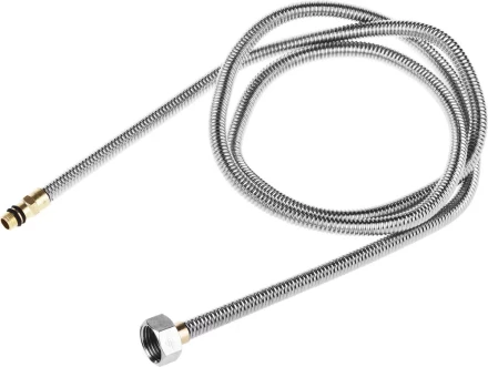 Подводка ЗУБР &quot;ЭКСПЕРТ&quot; сильфонная из нержавеющей стали, для смесителя, укороченная, г/ш (гайка-штуцер), 1/2&quot;, 1,5м 51012-150 купить в Челябинске