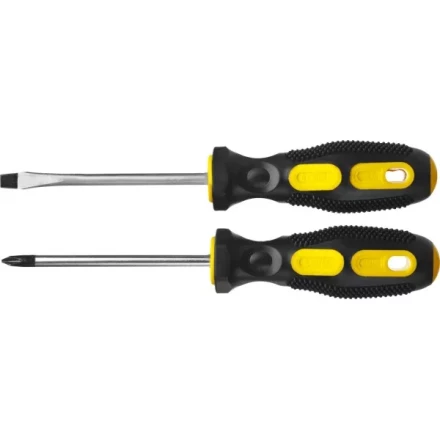 Набор STAYER "MASTER": Отвертки слесарные, двухкомпонентная рукоятка, магнитный наконечник, 2 / 6мм - 100мм, 2шт 2513-H2_z01 купить в Челябинске