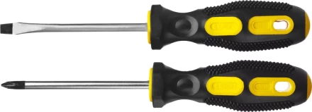 Набор STAYER "MASTER": Отвертки слесарные, двухкомпонентная рукоятка, магнитный наконечник, 2 / 6мм - 100мм, 2шт 2513-H2_z01 купить в Челябинске