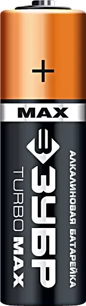 Батарейка ЗУБР "TURBO MAX" щелочная (алкалиновая), тип AA, 1,5В, 4шт на карточке 59206-4C купить в Челябинске