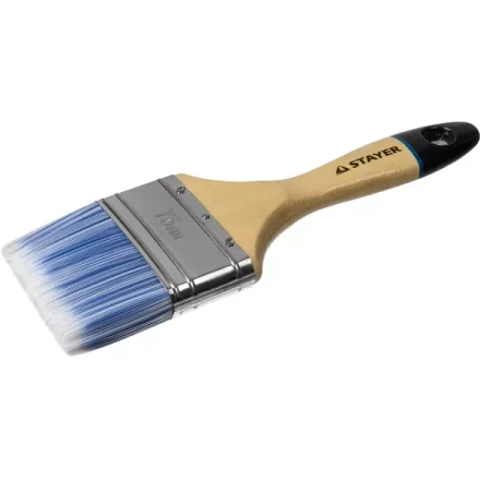 Кисть плоская STAYER &quot;EURO&quot;, &quot;AQUA&quot; для воднодисперсионных и акриловых ЛКМ, искусств щетина, деревян ручка, 3&quot;/75мм 01062-075 купить в Челябинске