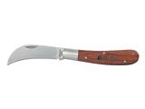Нож садовый 170 мм складной изогнутое лезвие деревянная рукоятка  PALISAD 79001
