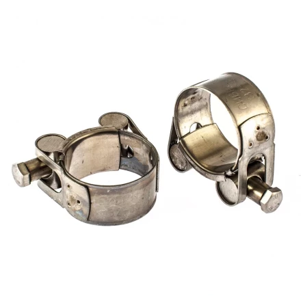 Хомуты металлические силовые 32-35 мм ширина 20 мм шарнирный W4 2 шт Сибртех 475193 купить в Челябинске