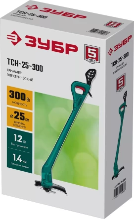 ЗУБР 300 Вт, ш/с 25 см, сетевой триммер (ТСН-25-300) купить в Челябинске