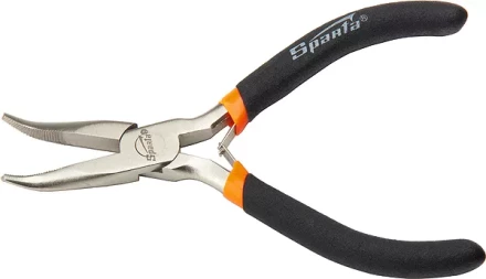 Длинногубцы Mini 130 мм никелированные изогнутые авторазжим SPARTA 17822 купить в Челябинске