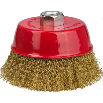 STAYER &quot;PROFESSIONAL&quot;. Щетка чашечная для УШМ, витая стальная латунированная проволока 0,3мм, 75ммхМ14 35125-075_z01 купить в Челябинске