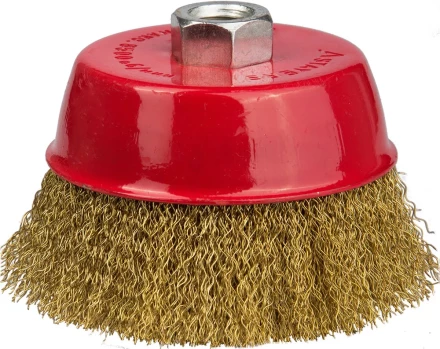 STAYER &quot;PROFESSIONAL&quot;. Щетка чашечная для УШМ, витая стальная латунированная проволока 0,3мм, 75ммхМ14 35125-075_z01 купить в Челябинске