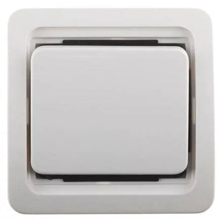 Выключатель СВЕТОЗАР &quot;ГАММА&quot; одноклавишный, без подсветки, цвет белый, 10А/~250В SV-54130-W купить в Челябинске