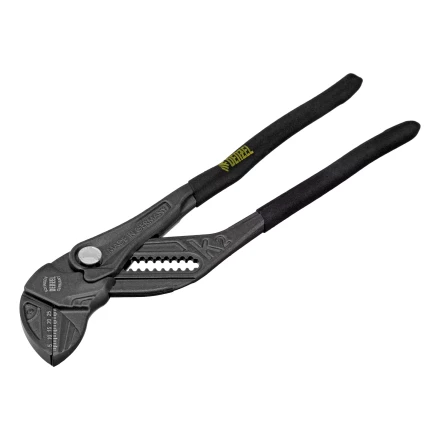 Клещи переставные Denzel 17910, кнопочный механизм, обливные рукоятки, сантехнические, 250 мм купить в Челябинске
