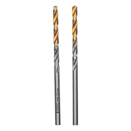 Сверло спиральное по металлу 3,5 x 70 мм, Р6М5, Golden Tip , 2шт. Denzel 718227 купить в Челябинске