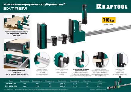 Струбцина KRAFTOOL EXTREM корпусная 3224-6 купить в Челябинске