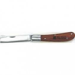 Нож садовый 173 мм складной прямое лезвие деревянная рукоятка  PALISAD 79003