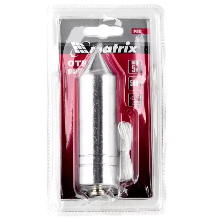 Отвес цилиндрический 500 г шнур 5 м Matrix 84892 купить в Челябинске