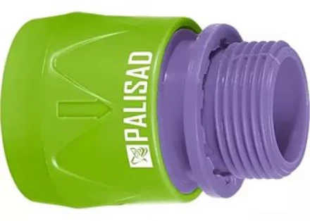 Соединитель быстросъемный наружная резьба 3/4&quot; с аквастопом PALISAD LUXE 66233 купить в Челябинске