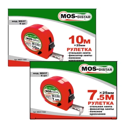 Рулетка измерительная MOS-DISTAR MS37-10025 купить в Челябинске