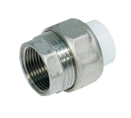 Муфта разъемная PP-R ВР 20мм х 3/4 бел. (20/160) 45291 купить в Челябинске