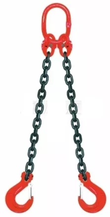Строп цепной двухветвевой 2СЦ 11.2 т L=7.25м 8 кл на концах захваты 3Т6 купить в Челябинске