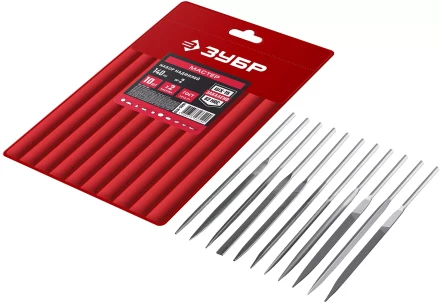ЗУБР 10 шт, 140 мм, набор надфилей в чехле (1605-H10) купить в Челябинске
