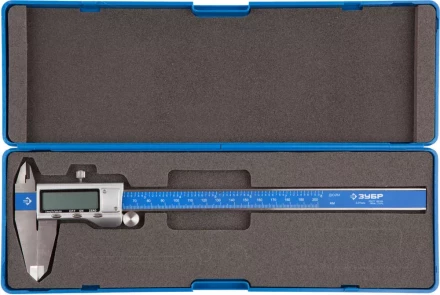 Штангенциркуль ЗУБР &quot;ЭКСПЕРТ&quot;, ШЦЦ-I-200-0,01,цифровой, нерж. сталь, металлический корпус,200мм, шаг измерения 0,01мм 34463-200 купить в Челябинске