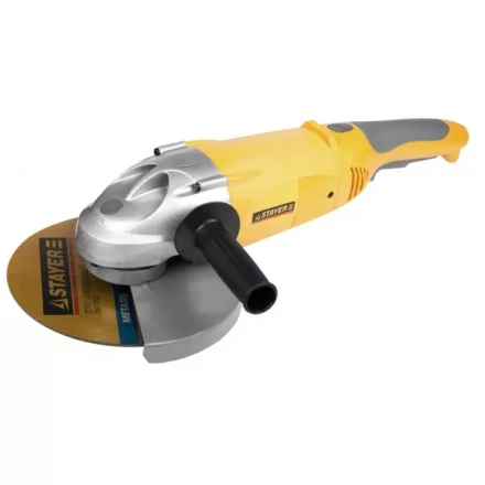 Машина STAYER углошлифовальная, дополнительная рукоятка, ключ, 230мм, 6000об/мин, 2100Вт SAG-230-2100 купить в Челябинске