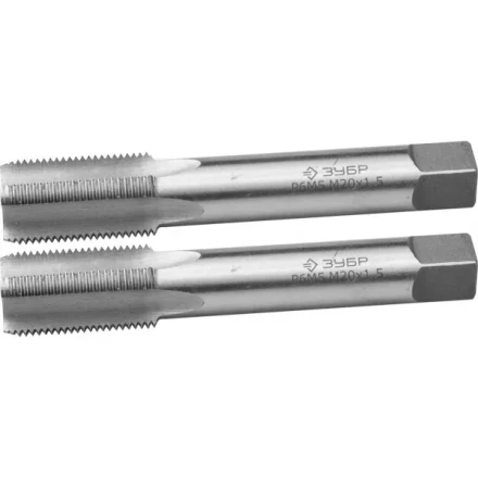 Метчики ЗУБР &quot;ЭКСПЕРТ&quot; машинно-ручные, комплектные для нарезания метрической резьбы, М20 x 1,5, 2шт 4-28007-20-1.5-H2 купить в Челябинске