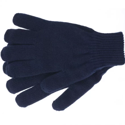 Перчатки трикотажные акрил двойные синий двойная манжета Сибртех Россия 68685 купить в Челябинске