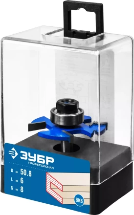 ЗУБР 50.8 x 6 мм, хвостовик 8 мм, фреза горизонтально-пазовая, Профессионал (28757-50.8-6) купить в Челябинске