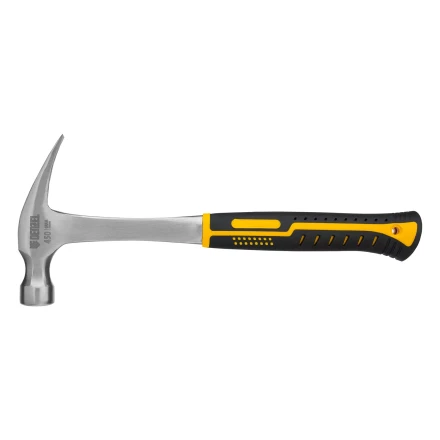 Молоток-гвоздодер 450 г Denzel, цельнометаллический, двухкомпонентная рукоятка, 10423 купить в Челябинске