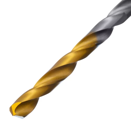 Сверло спиральное по металлу Denzel 4 x 75 мм, Р6М5, Golden Tip, 718229 купить в Челябинске