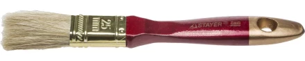 Кисть плоская STAYER &quot;UNIVERSAL-PROFI&quot;, светлая натуральная щетина, деревянная ручка, 25мм 0104-025 купить в Челябинске
