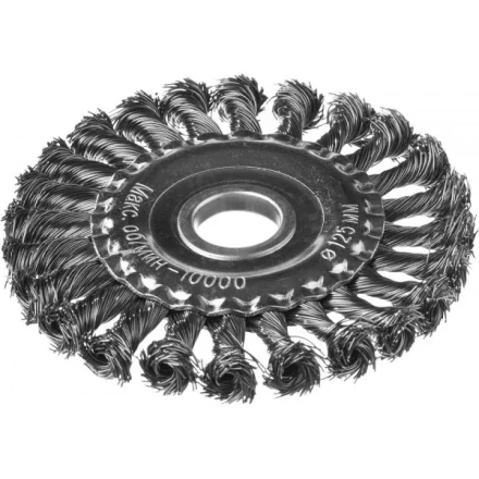 DEXX. Щетка дисковая для УШМ, жгутированная стальная проволока 0,5мм, 125ммх22мм 35100-125 купить в Челябинске