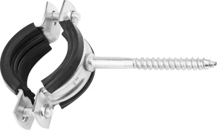 ЗУБР. Хомут трубный оцинкованный, с шурупом, 1&quot;, 100шт 37854-32-36-100 купить в Челябинске