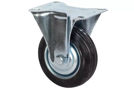 Аппаратное неповоротное колесо HITCH 75*22 резина черная FC92 (SZ084870) купить в Челябинске