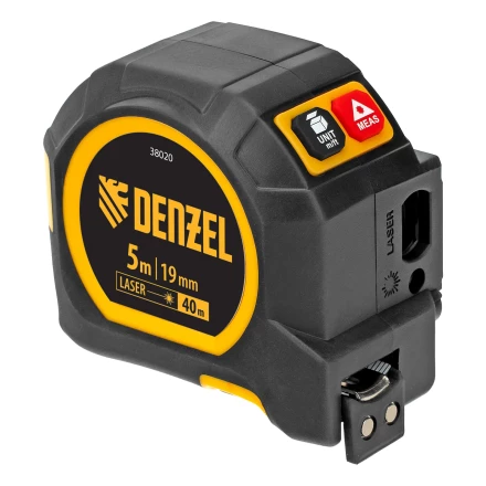 Лазерный дальномер с рулеткой LT-40, 5м x 19 мм, дальномер 40м, автомат. фиксация// Denzel 38020 купить в Челябинске