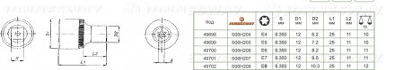 Торцевая головка 1/4&quot;DR внешний TORX Е-6 S06H206  Jonnesway 49700 купить в Челябинске