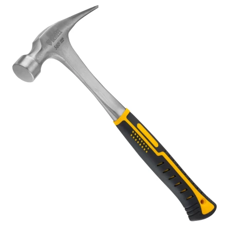 Молоток-гвоздодер 560 г Denzel 10424, цельнометаллический, двухкомпонентная рукоятка купить в Челябинске