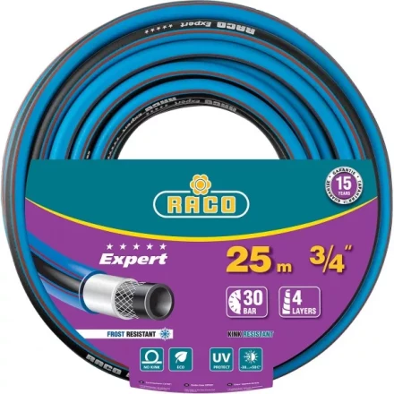 Шланг RACO EXPERT поливочный, 30атм., армированный, 4-х слойный, 3/4&quot;x25м 40302-3/4-25_z01 купить в Челябинске