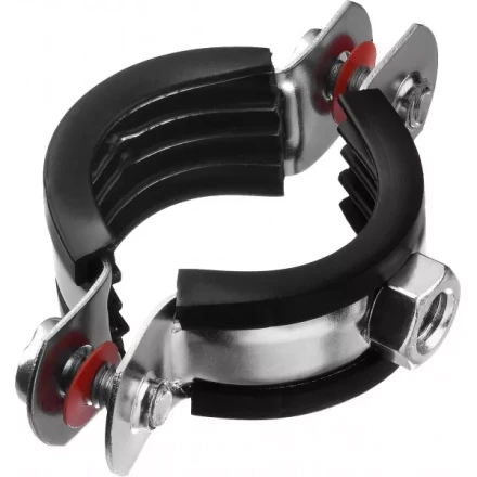 Хомут трубный с гайкой, оцинкованный, 1&quot;, 9шт, ЗУБР Мастер 37850-32-37 37850-32-37 купить в Челябинске