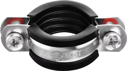 Хомут трубный с гайкой, оцинкованный, 1&quot;, 9шт, ЗУБР Мастер 37850-32-37 37850-32-37 купить в Челябинске