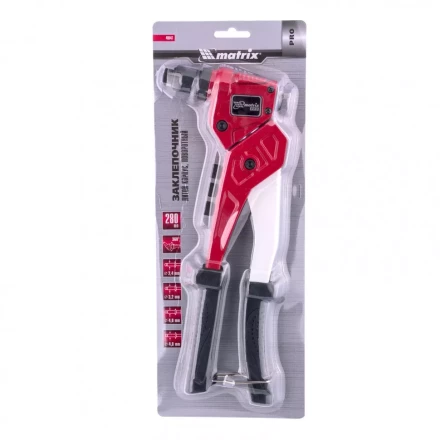 Заклепочник литой поворотный 290 мм 0-360 град заклепки 2,4-3,2-4,0-4,8 мм Pro Matrix 40547 купить в Челябинске