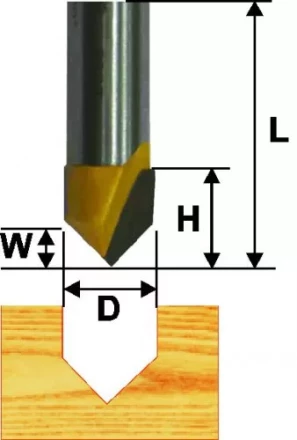 Фреза пазовая галтельная ф254 мм V-обр 90° хвостовик 12 мм 46093 купить в Челябинске