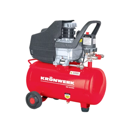 Компрессор воздушный Kronwerk KD 24/200, 1,5 кВт, 198 л/мин, 24 л, 58041 купить в Челябинске