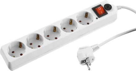 Сетевой фильтр STAYER &quot;MASTER&quot; электрический, 5 гнезд, макс. мощн. 2200 Вт, 3м 55066-3 купить в Челябинске